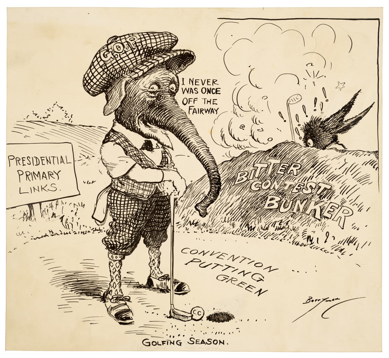 Illustration for article titled A Brief History Of Sports In Political Cartoons
